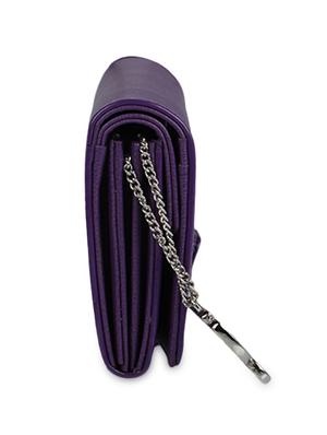 purple plain solid leatherette wallet - 1055723 - Standard Image - 6