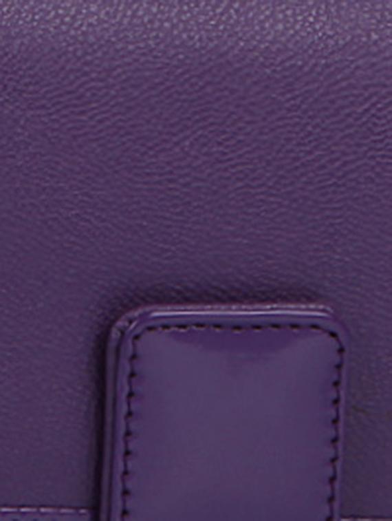 purple plain solid leatherette wallet - 1055723 - Zoom Image - 5