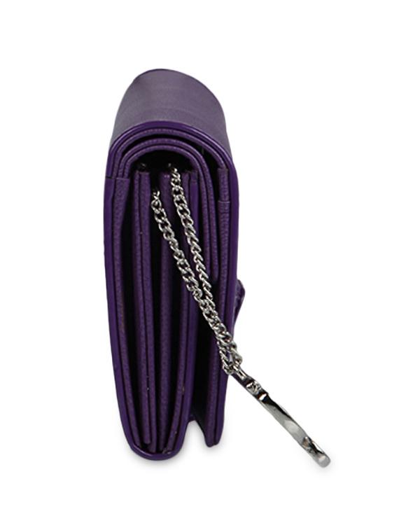 purple plain solid leatherette wallet - 1055723 - Zoom Image - 6