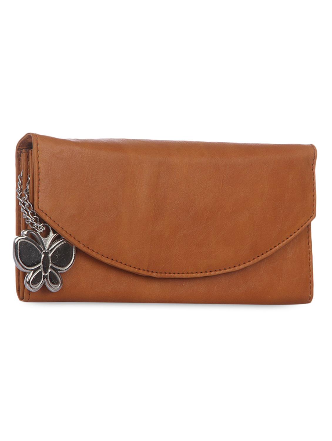 tan solid leatherette wallet - 1055759 - Zoom Image - 1