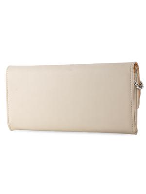 beige plain solid leatherette wallet - 1055761 - Standard Image - 2