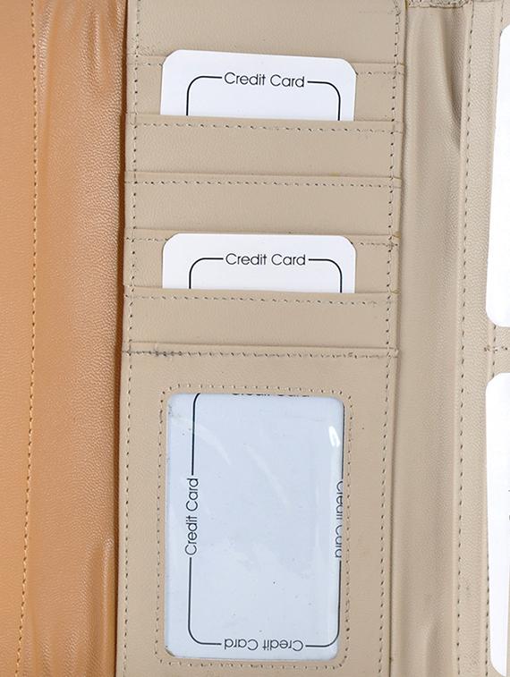 beige plain solid leatherette wallet - 1055761 - Zoom Image - 5