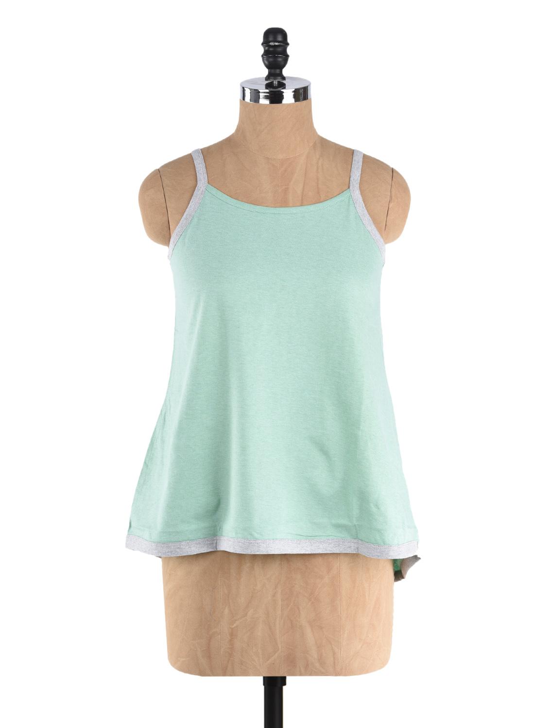 green cotton spaghetti top - 1056029 - Zoom Image - 1