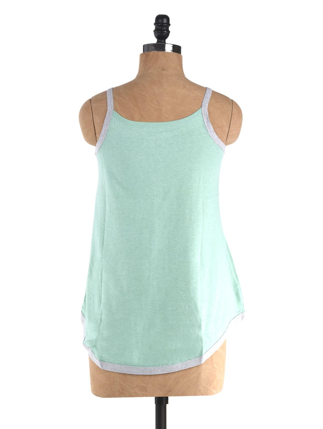 green cotton spaghetti top - 1056029 - Zoom Image - 3
