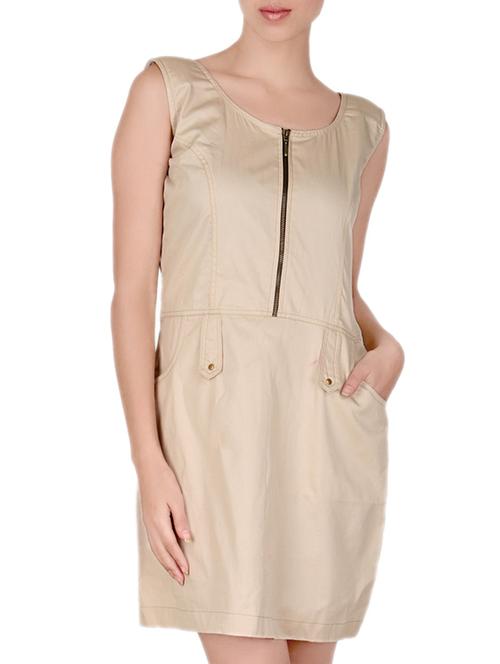 beige cotton dress - 10561836 - Standard Image - 1