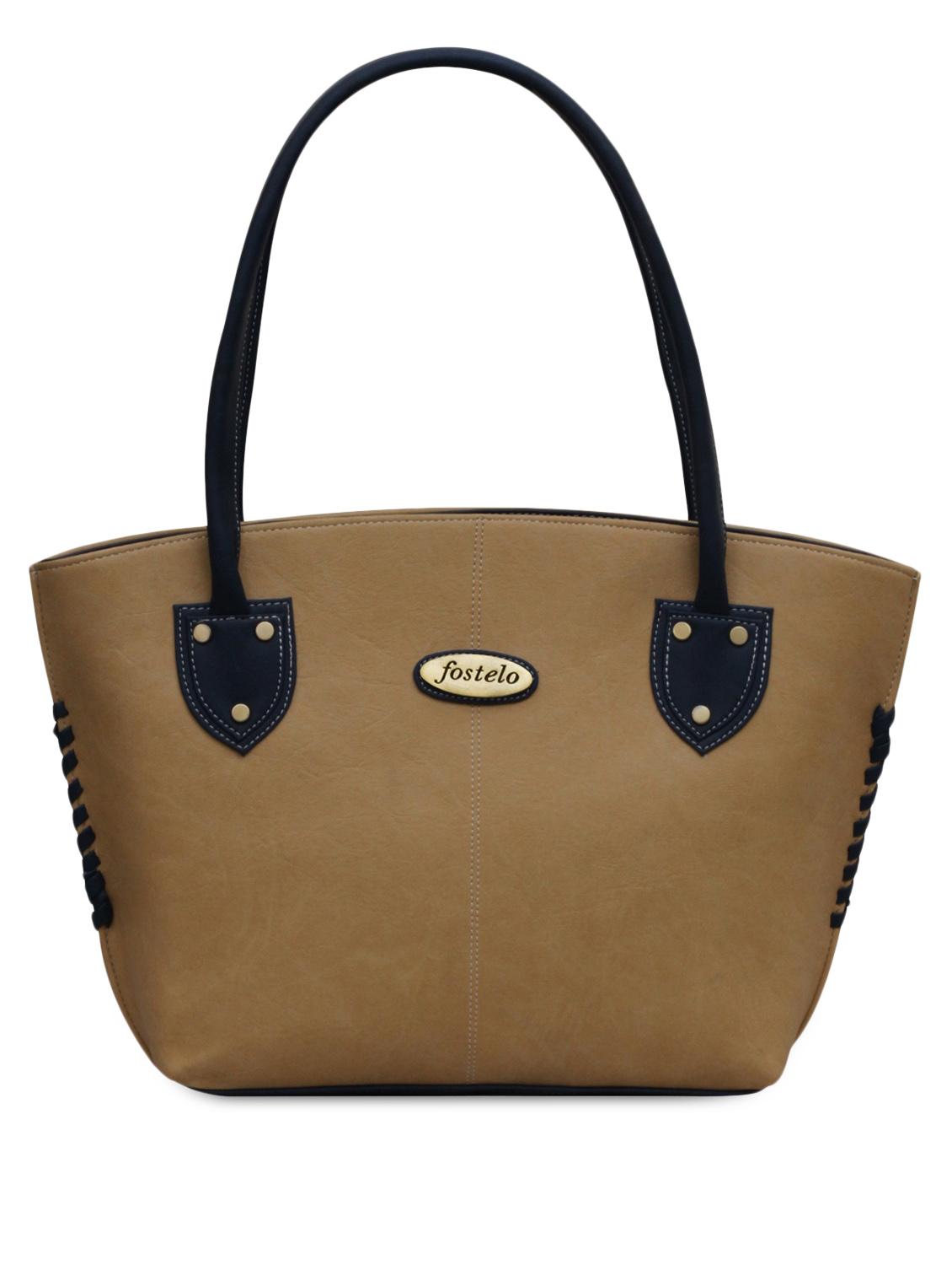 beige leatherette handbag - 1056978 - Zoom Image - 1