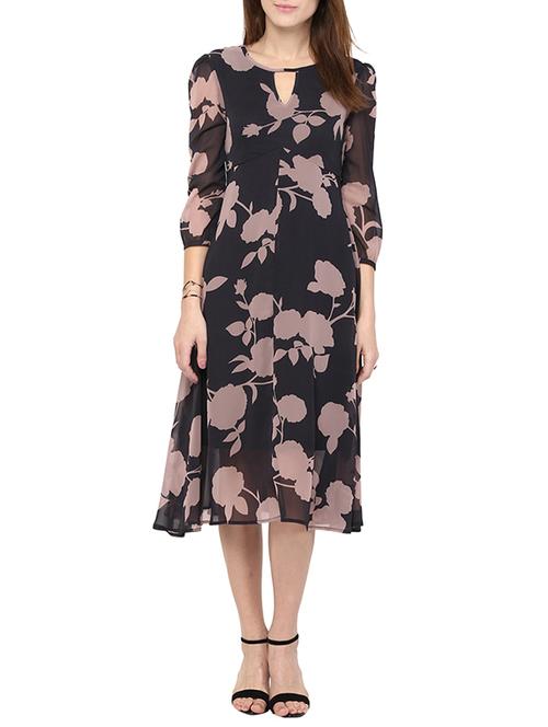black georgette dress - 10570557 - Standard Image - 1