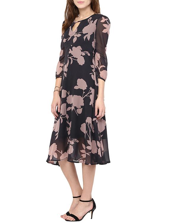 black georgette dress - 10570557 - Zoom Image - 2