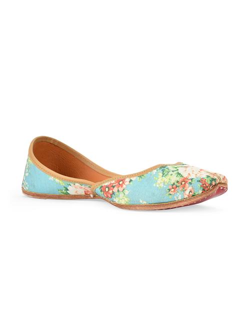 light blue floral print leather mojris - 10577688 - Very Small Image - 1