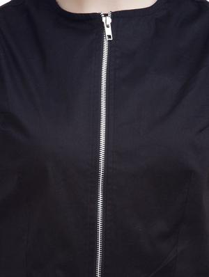 zip up front crop top - 10578302 - Standard Image - 3
