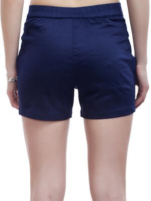 peptrends blue cotton lycra shorts - 10578307 - Standard Image - 3