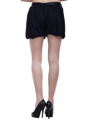 peptrends black viscose shorts - 10578308 - Standard Image - 3