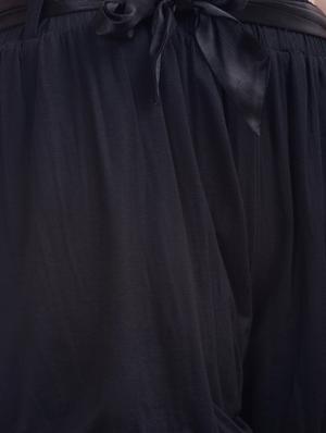 peptrends black viscose shorts - 10578308 - Standard Image - 4