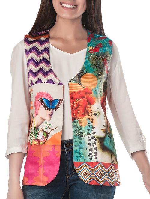 multicolor polyester summer jacket - 10581051 - Standard Image - 1