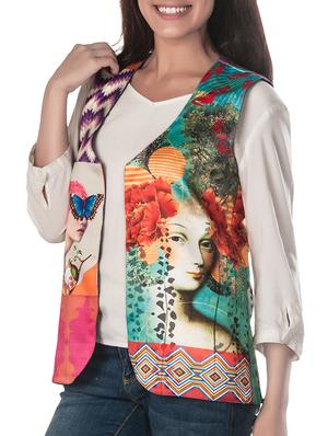 multicolor polyester summer jacket - 10581051 - Standard Image - 2