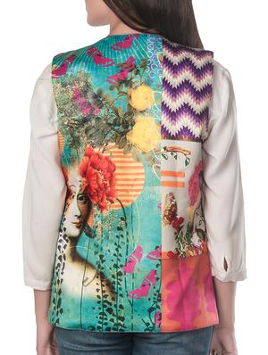 multicolor polyester summer jacket - 10581051 - Standard Image - 3