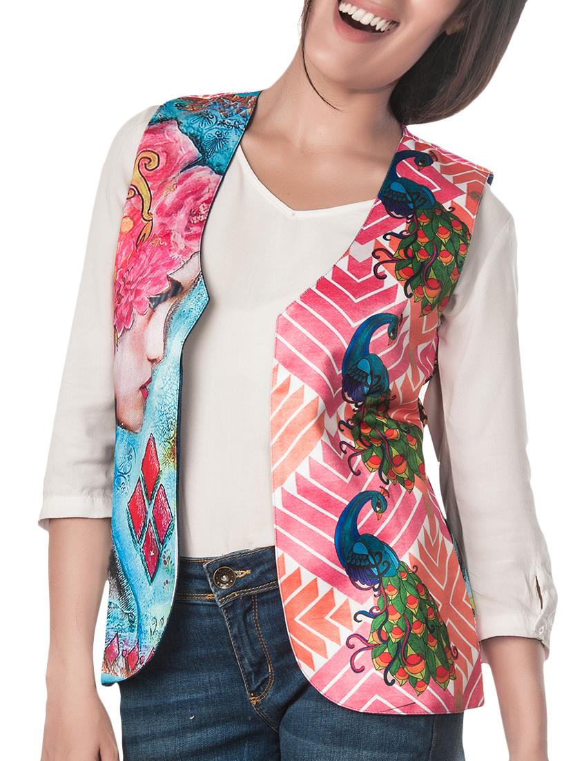multicolor polyester summer jacket - 10581052 - Zoom Image - 1