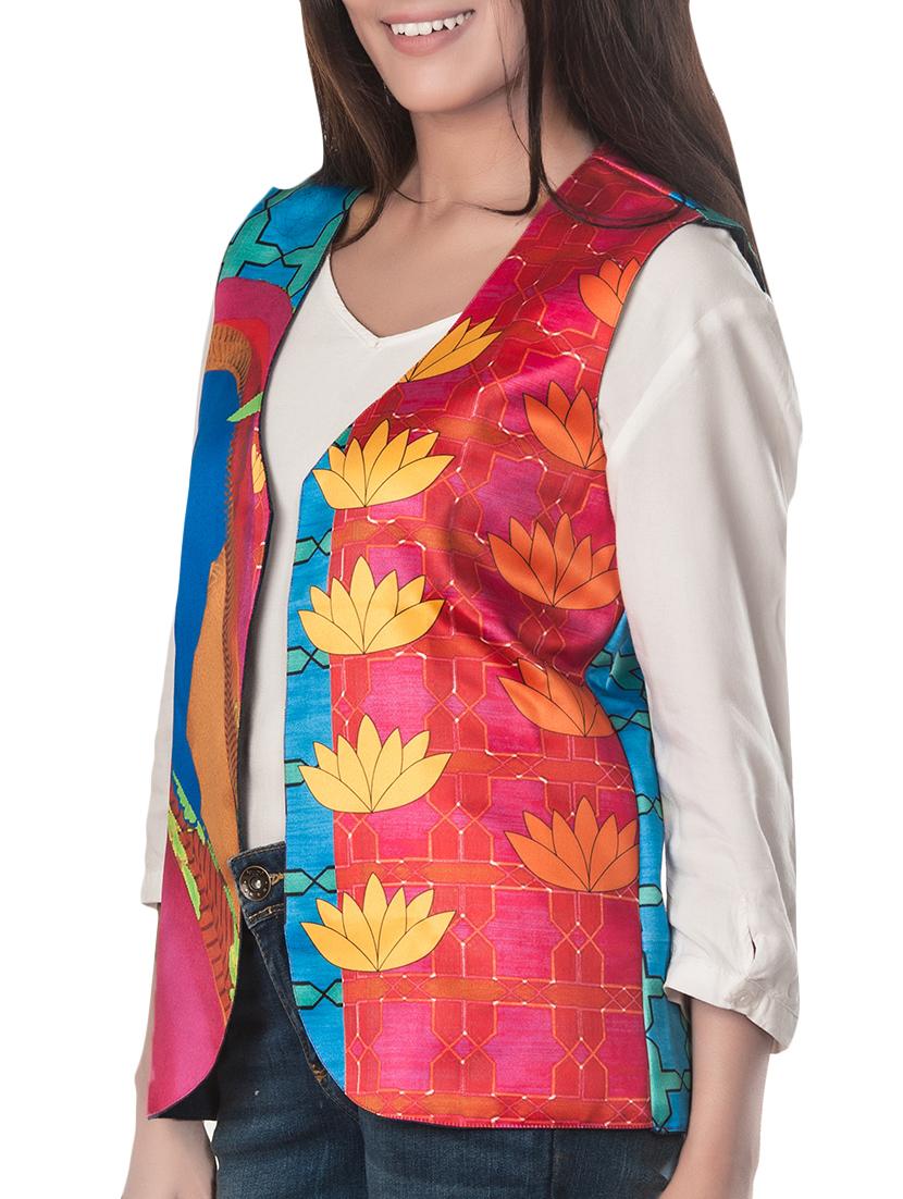 multicolor polyester summer jacket - 10581060 - Zoom Image - 2