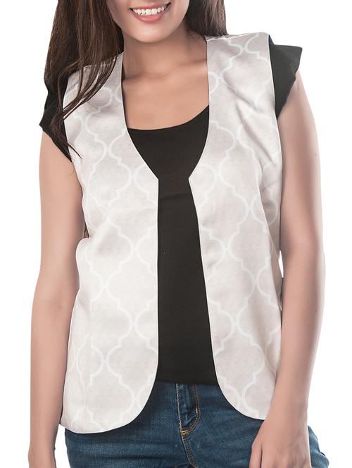 white polyester summer jacket - 10581065 - Standard Image - 1