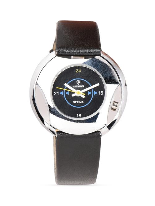 round dial black plain strap watch - 1058431 - Standard Image - 1