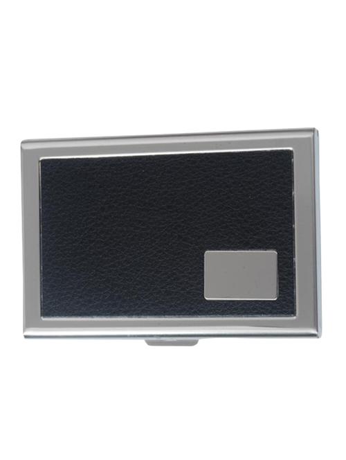 black leatherette card holder - 10586382 - Standard Image - 1