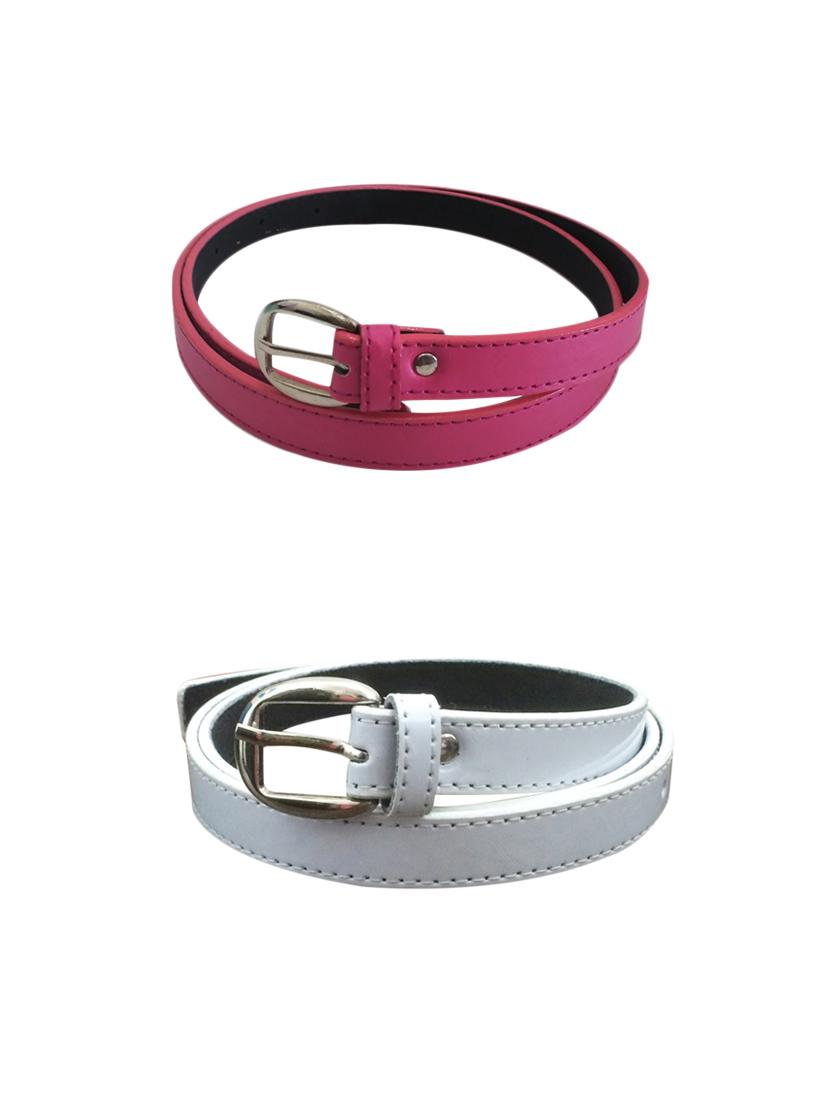pink, white leatherette belt - 10589264 - Zoom Image - 1
