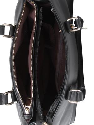 black leatherette handbag - 10606370 - Standard Image - 3
