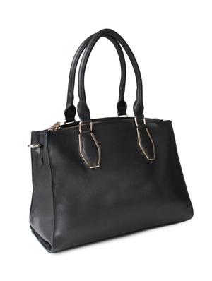 black leatherette handbag - 10606370 - Standard Image - 4