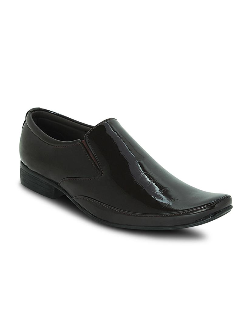 brown leatherette formal shoes - 10606449 - Zoom Image - 1