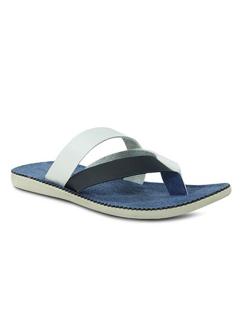 Blue Leatherette Toe Seperators slipper - 10606512 - Very Small Image - 1