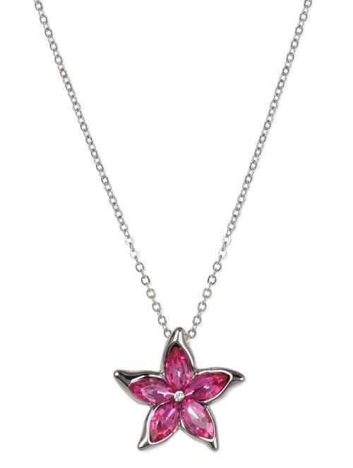 Pink Flower Pendant Chain Neckpiece - 1061223 - Very Small Image - 1