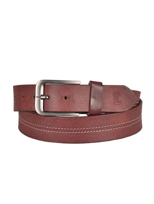 maroon leather belt - 10622548 - Standard Image - 1