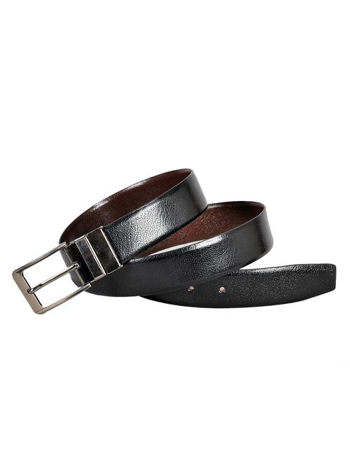 black, brown leather belt - 10622551 - Standard Image - 1