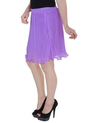 purple chiffon skirts - 10622744 - Standard Image - 2