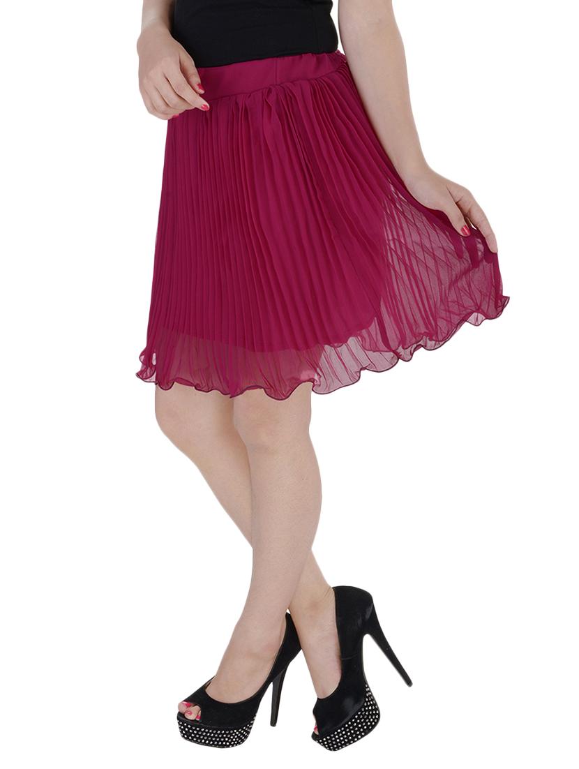 maroon chiffon skirts - 10622751 - Zoom Image - 2
