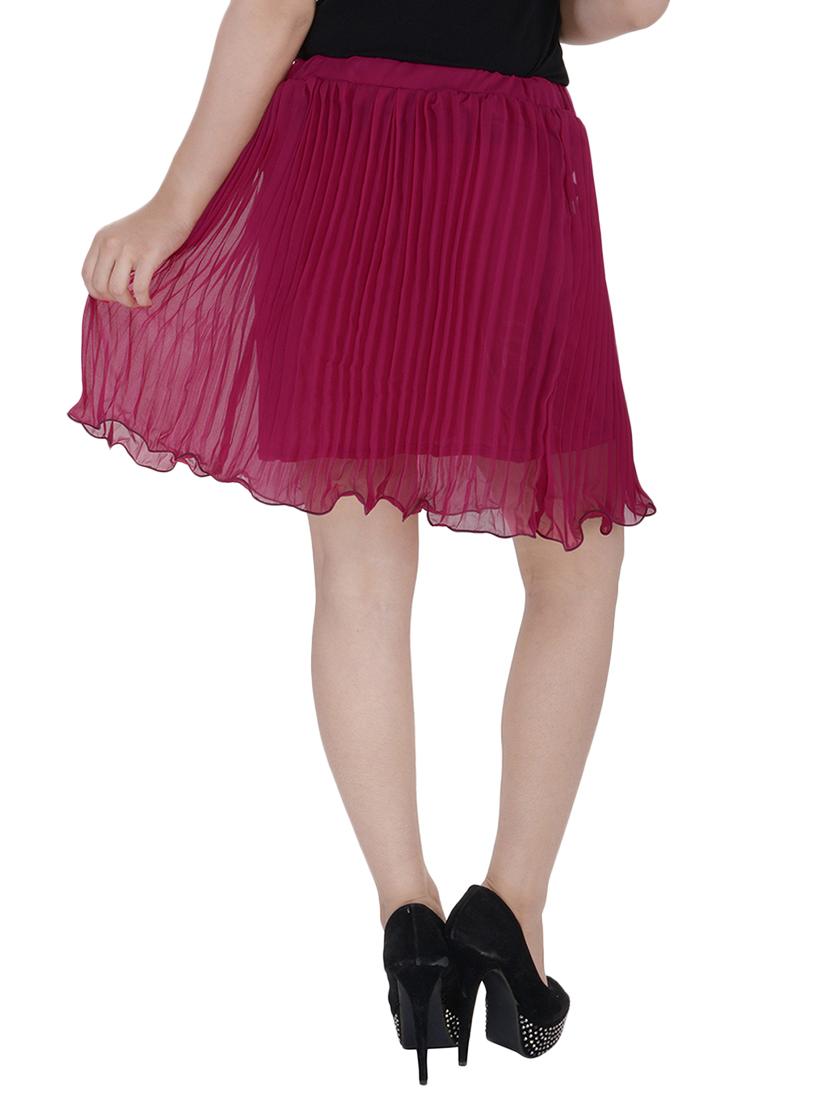 maroon chiffon skirts - 10622751 - Zoom Image - 3