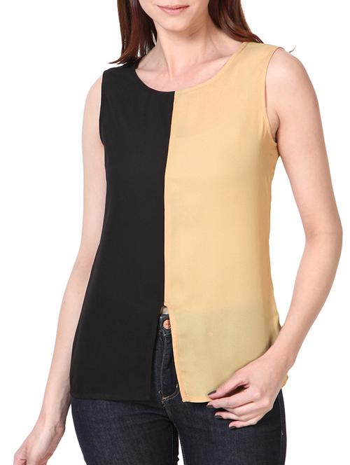 front slit color block top - 1063798 - Standard Image - 1
