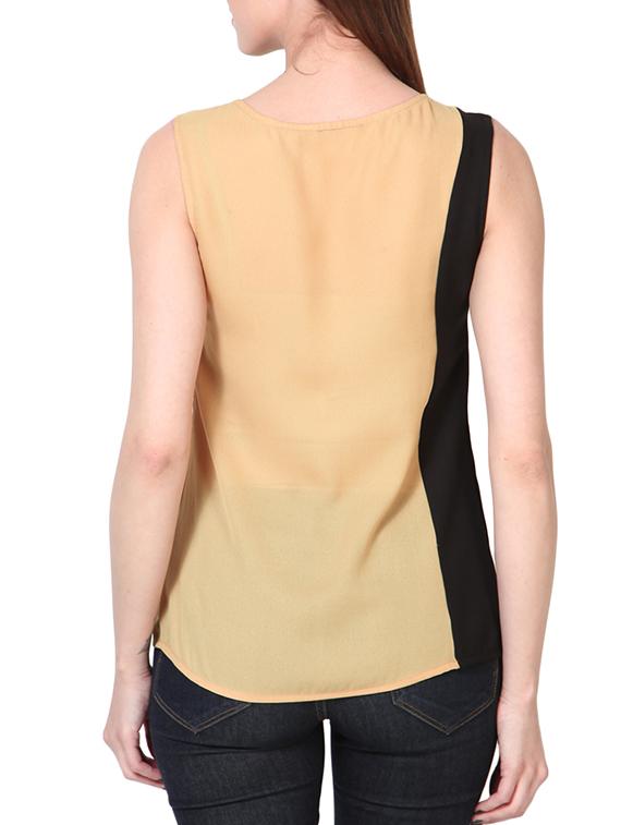 front slit color block top - 1063798 - Zoom Image - 3