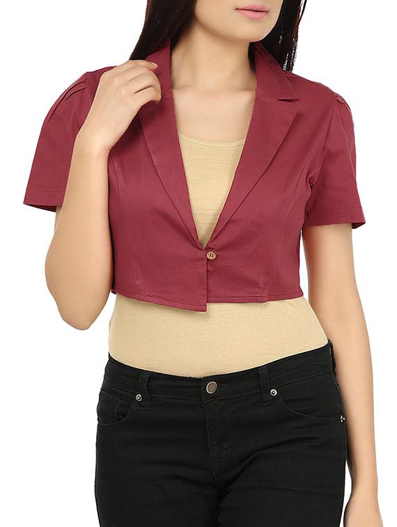 red cotton summer jacket - 10645217 - Zoom Image - 1