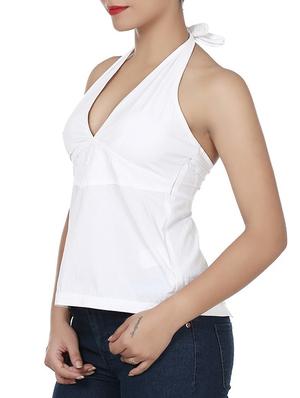 white cotton regular top - 10645221 - Standard Image - 2