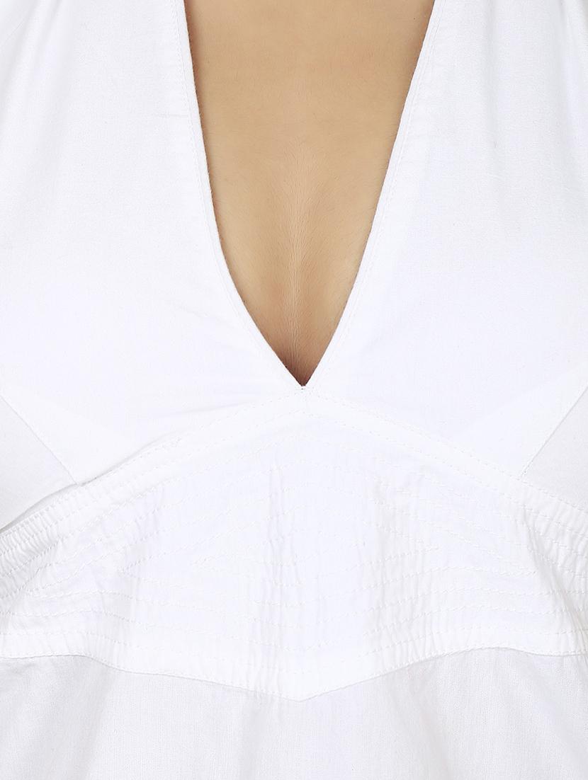 white cotton regular top - 10645221 - Zoom Image - 4