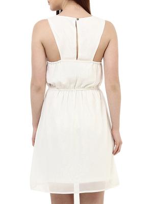 beige polyester aline dress - 10645322 - Standard Image - 3