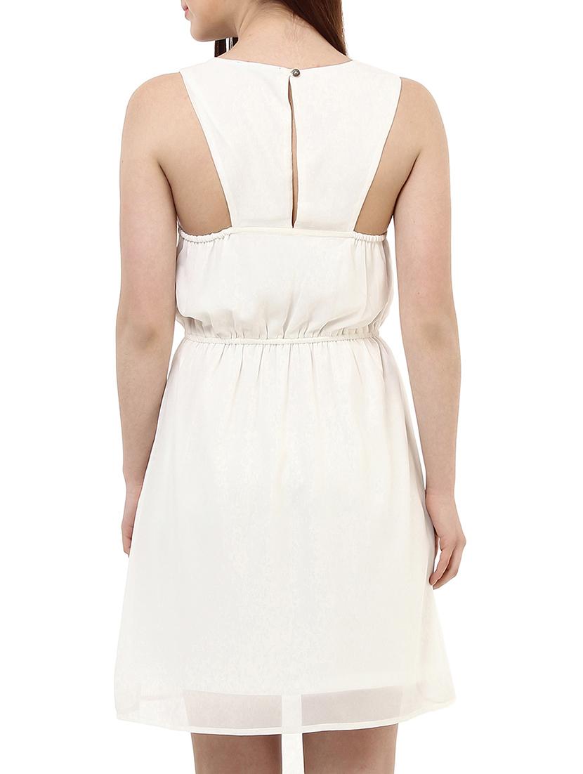 beige polyester aline dress - 10645322 - Zoom Image - 3