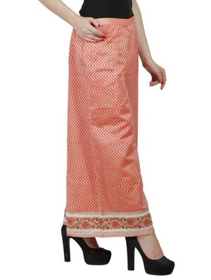 orange chanderi palazzos - 10650723 - Standard Image - 2