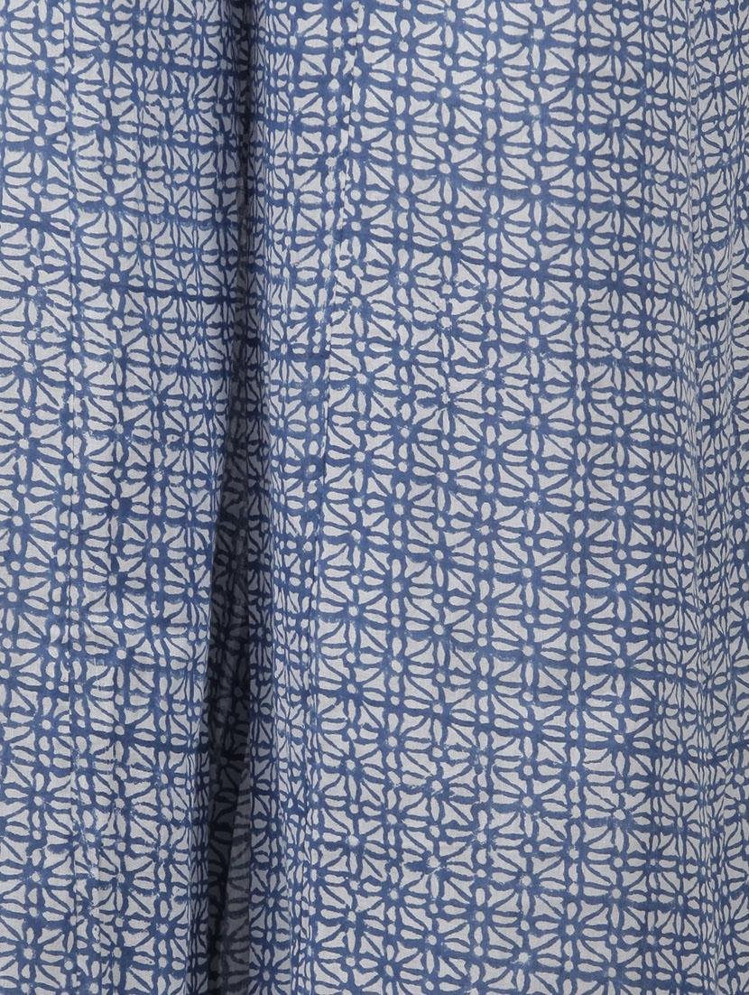 blue chanderi palazzos - 10650745 - Zoom Image - 4