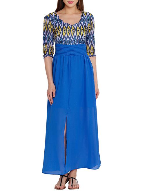 blue polyester dress - 10654937 - Standard Image - 1
