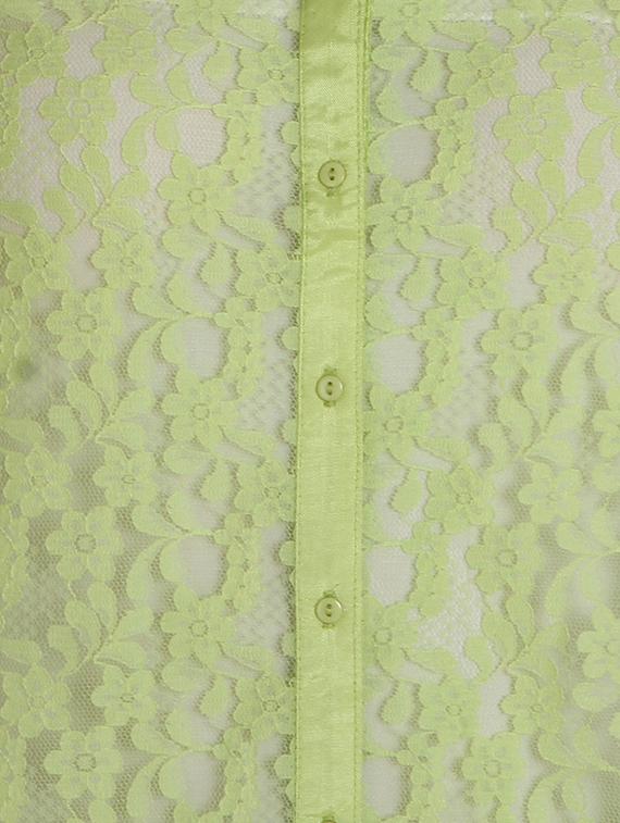 floral lace sheer shirt - 10656110 - Zoom Image - 4