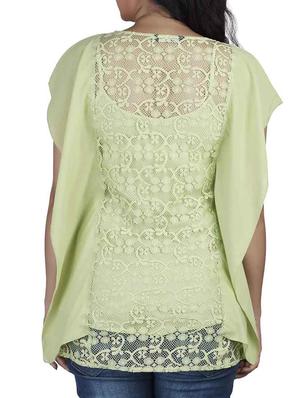 side panel detail lace top - 10656308 - Standard Image - 3