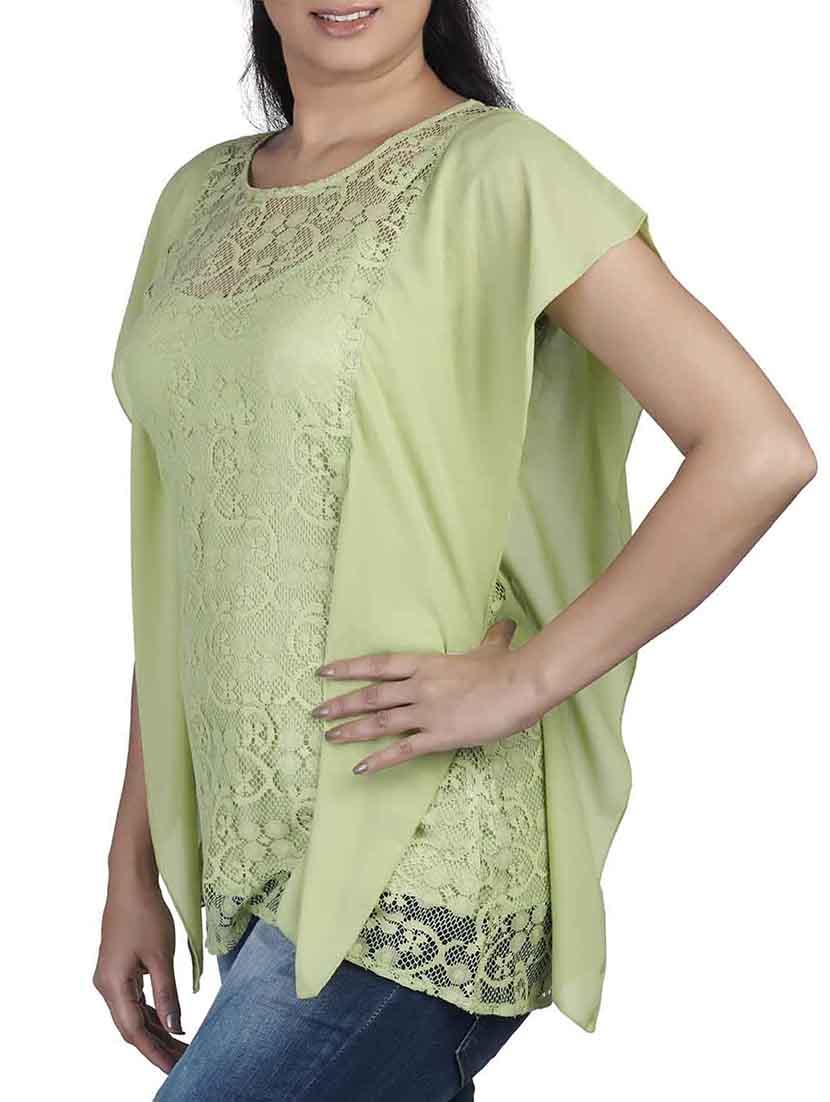 side panel detail lace top - 10656308 - Zoom Image - 2