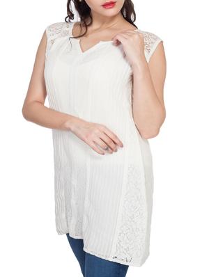 off white georgette tunic - 10656352 - Standard Image - 2